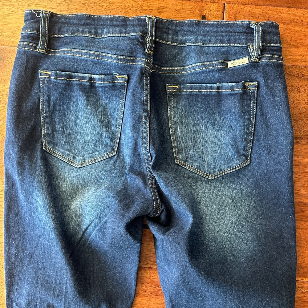 KanCan Distressed Dark Blue Skinny Jeans - Picture 5 of 5